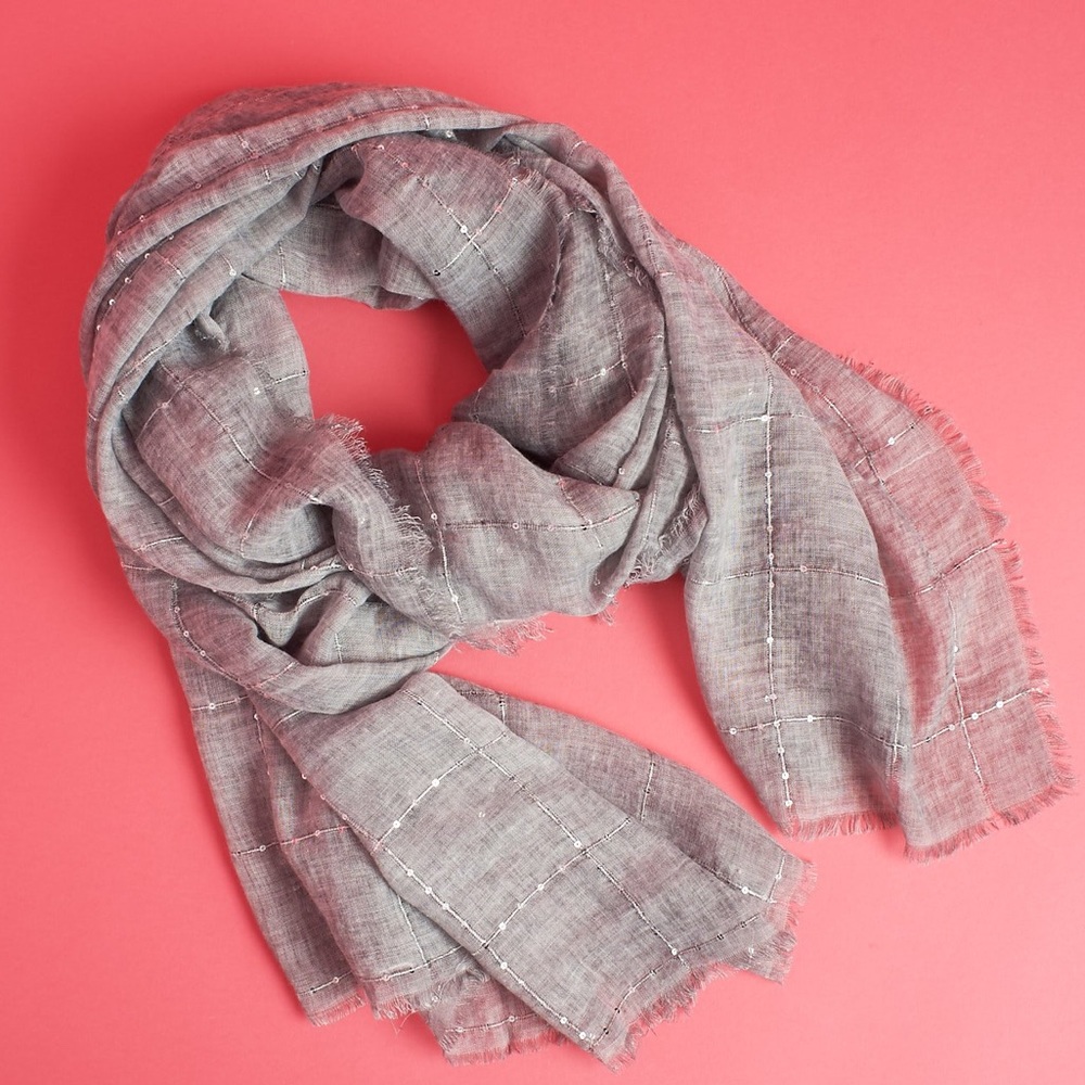 *NEW* TILO TWILIGHT SQUARF -Gray w/Sequins